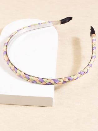 Women Multicoloured Braided Hairband