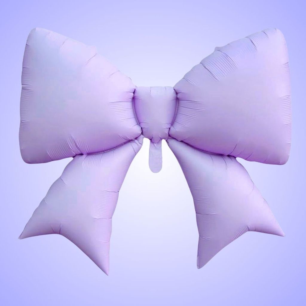 Pastel Purple Bow / Gift Ribbons Shaped Balloon - 30 inches - Helium Quality - 1PC - Party and Festive Needs | Buy online on ZillyBuy