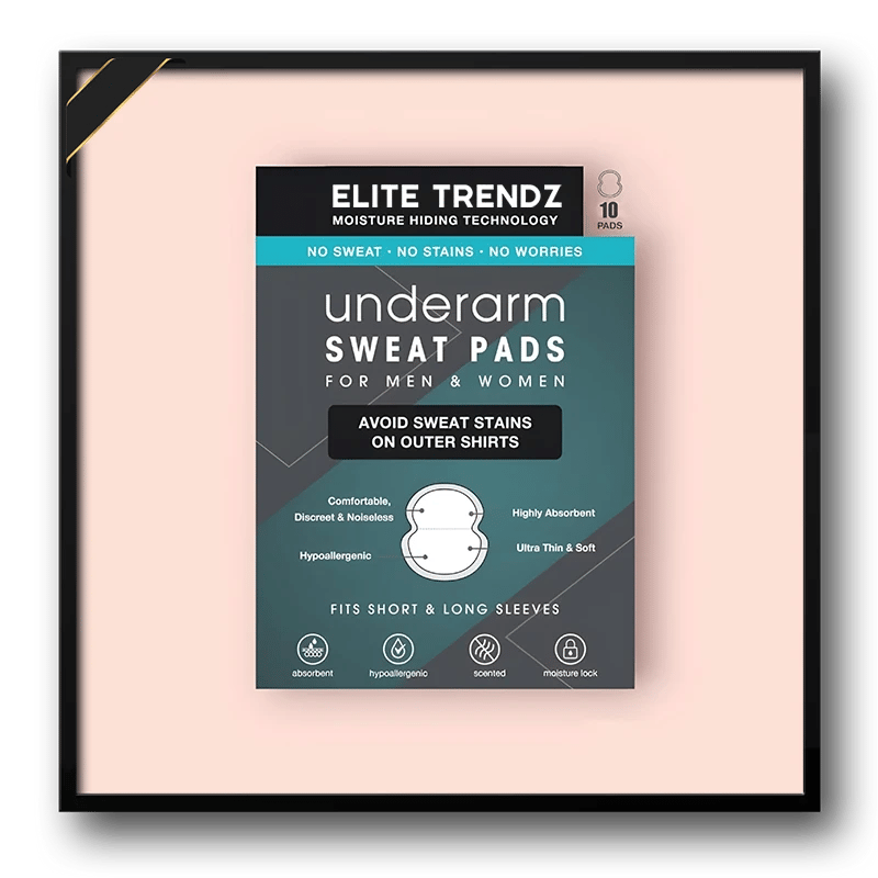 Elite Sweat Absorber Stain Proof Underarm Pads for Women & Men with Anti-Bacterial technology & Odour Control-Pack Of 10 - For 1 Week If you use daily