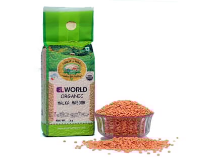 Elworld Agro & Organic Food Products Malka Masoor 1Kg