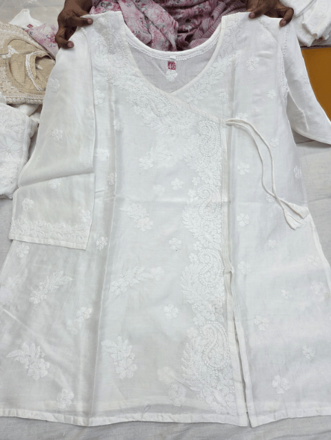Top pure chanderi chikankari.