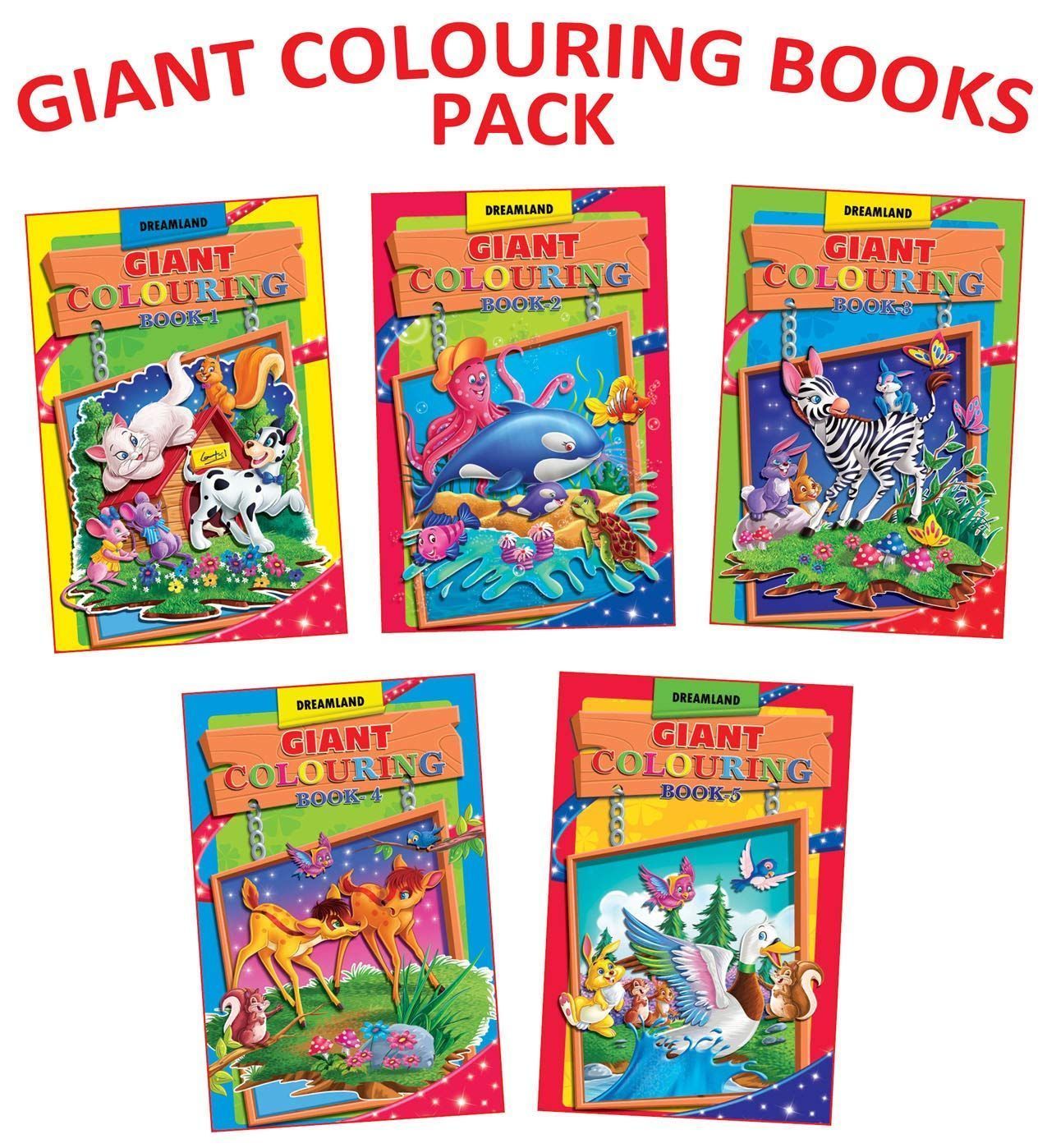 Giant Colouring Books - (5 Titles) (Paperback [Paperback] Dreamland Publications