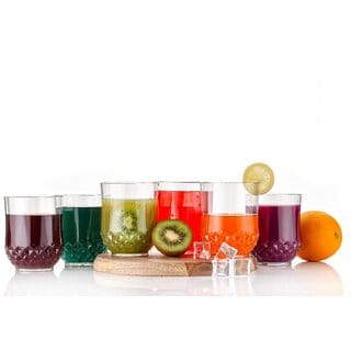 (Pack of 6) Crystal Whiskey Glass Unbreakable Plastic Glasses for Bourbon, Whisky, Scotch, Cocktails
