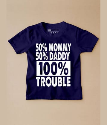 Be Awara Pack of 1 Unisex for Baby Cotton T-Shirt ( Navy )