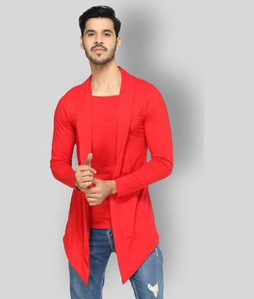 Glito Red Shawl Neck Sweater Single
