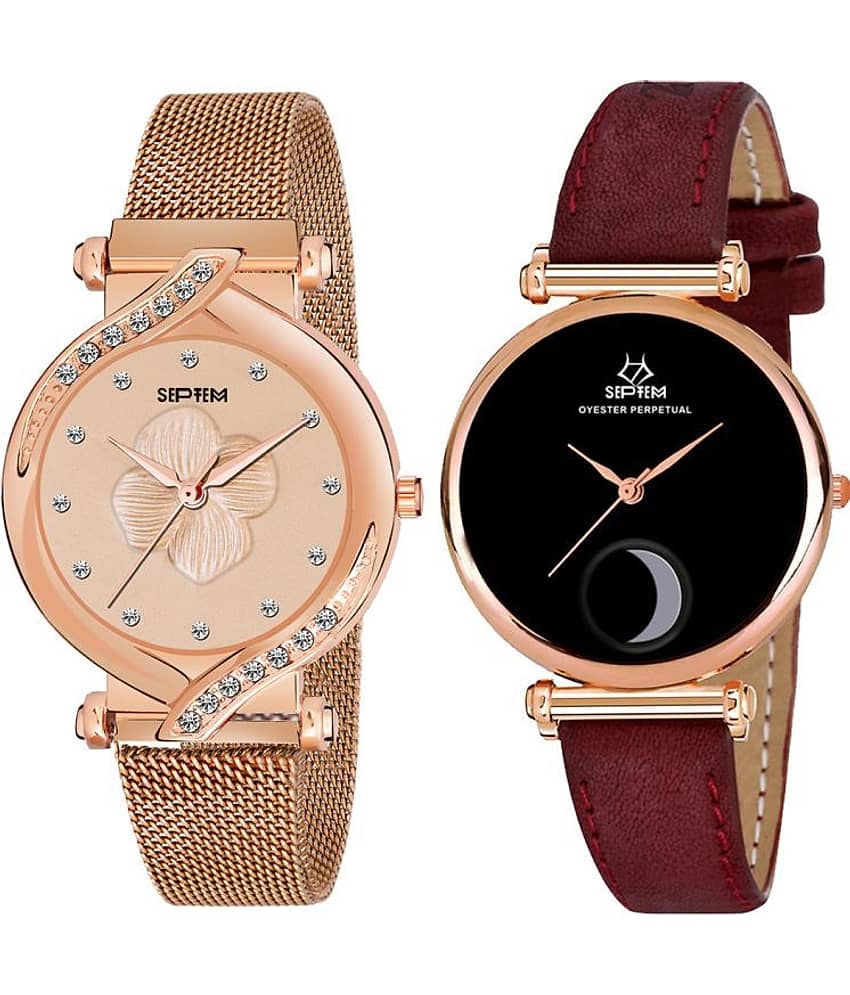 Septem Rose Gold Stainless Steel Analog Womens Watch