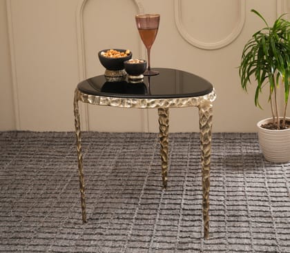 CHISELLED END TABLE TALL