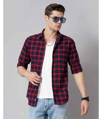 Paul Street - Red 100% Cotton Slim Fit Men's Casual Shirt ( Pack of 1 )