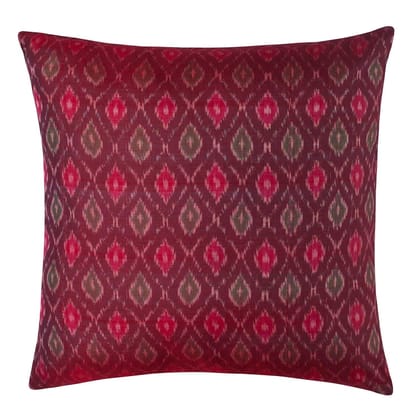 Wineyard Silk Ikat Cushion Cover 16x16-16x16