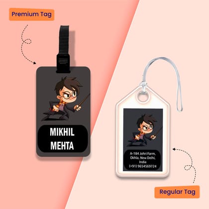 Personalized Bag Tags for Kids - Set of 5 - Harry Potter Design-Regular Bag Tags
