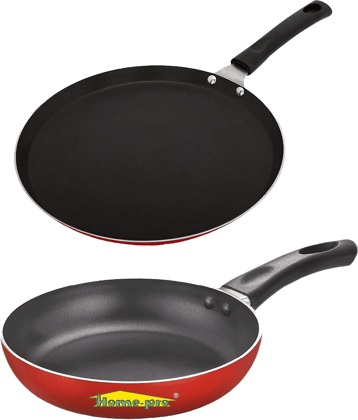 Homepro Non-Stick Dosa Tawa 26 cm, 22 cm Fry Pan (Pack of 2)