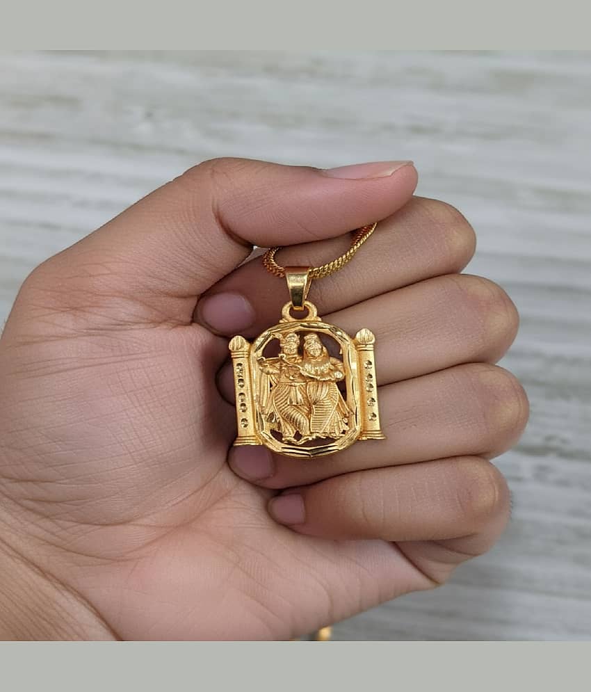 AKLINA Gold Religious Pendant With Chain ( Pack of 1 )
