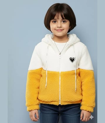 Aarika Girls Woollen Quilted & Bomber Jacket For ( Pack of 1 , Yellow )