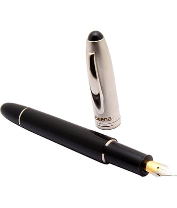 Srpc Beena Magic Black Retractable Fountain Pens With Cartridge