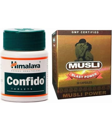 Ayurveda Cure Confido 60 Tablets & Musli Blast Power 30 no.s Minerals Capsule