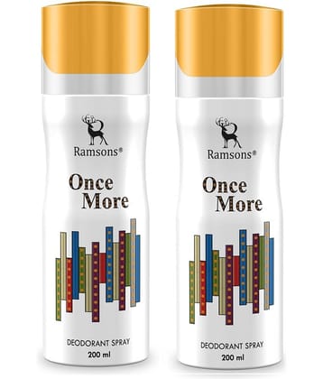 Ramsons - ONCE MORE Deodorant Spray for Men 200ml each ( Pack of 2 )
