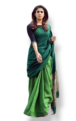 Handwoven Pure Linen Saree