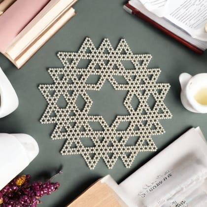 Pearl Star Shaped Rangoli (30.48cm*30.48cm) Pearl Star Shaped Rangoli (30.48cm*30.48cm)