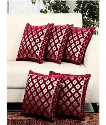 BELLA TRUE  Set of 5 Velvet Cushion Covers 40X40 cm (16X16)