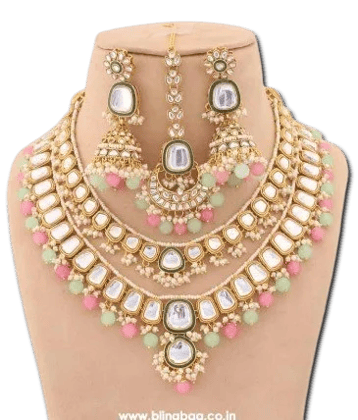 Elegant Gold Plated Necklace and Earring Set