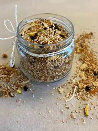 Kadhali Grain-Free Amaranth Granola (125g) | Orange Peel & Coconut Sugar | High Calcium Breakfast Cereal Kadhali Grain-Free Amaranth Granola (125g) | Orange Peel & Coconut Sugar | High Calcium Breakfast Cereal