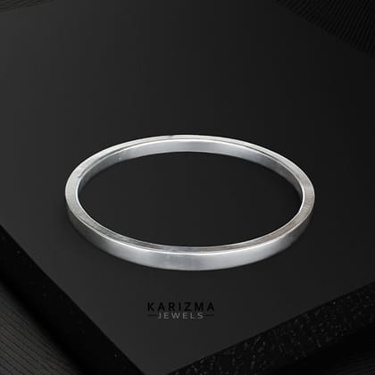 Square shape Jointless Pure Silver Bangle - Chandi ka bejod kada for Astrology-5.4 CM (2.12 Inch) Weight: 20 Grams