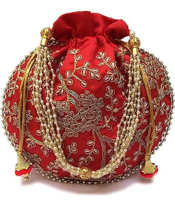 Apratim Red Silk Potli