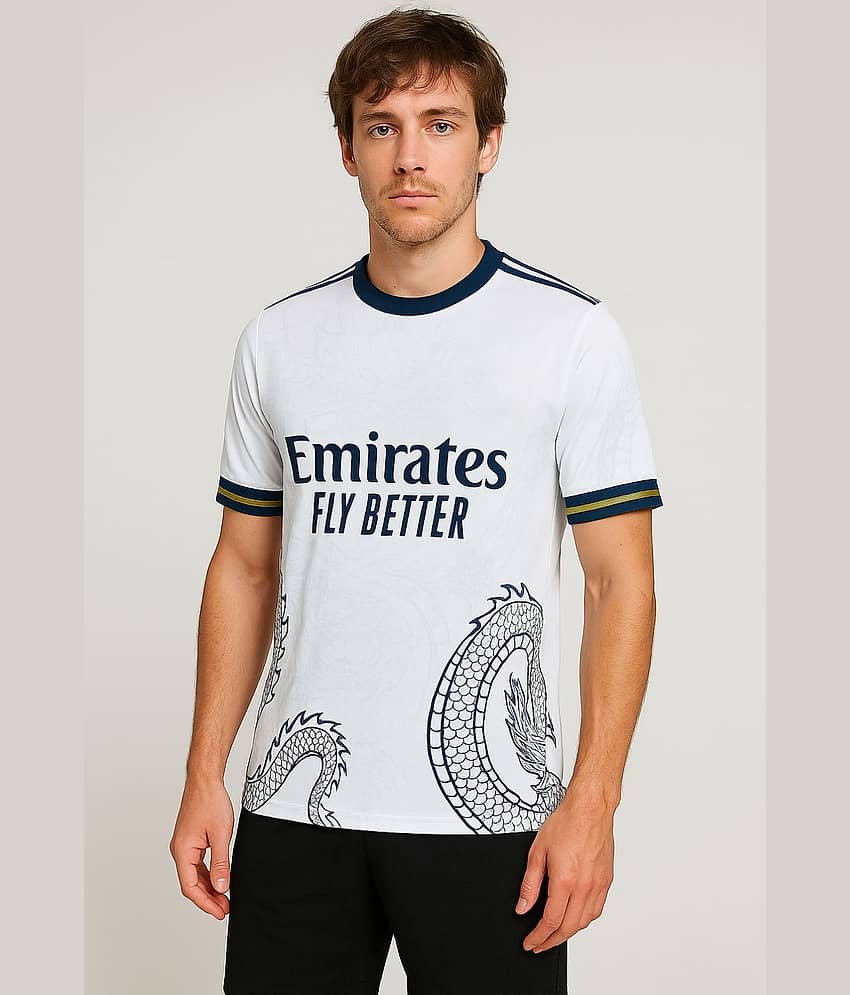 JOVO White Polyester Regular Fit Men's Jersey ( Pack of 1 )