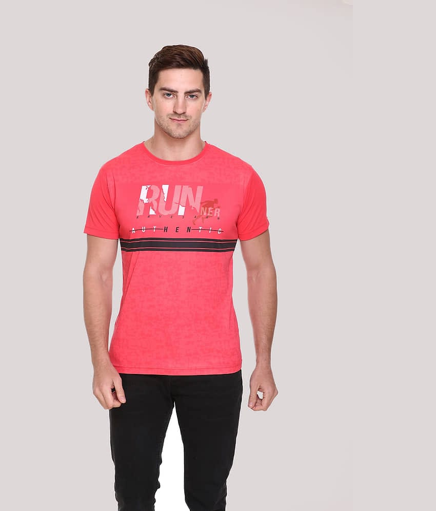RF RAVES - Red Polyester Regular Fit Men's T-Shirt ( Pack of 1 )