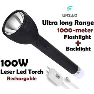High Power Flash With Extra 9050 Rechargeable Flashlight 2 hrs Flood Lamp Emergency Light (Black)