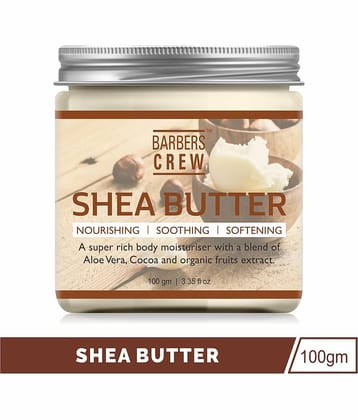 Barbers Crew 100% Pure Organic Ivory Shea Butter|Raw| Great For Face, Skin,Body,Lips Moisturizer 100 gm