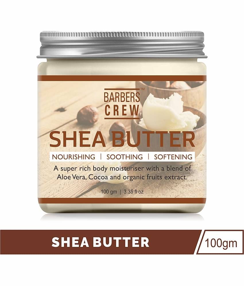 Barbers Crew 100% Pure Organic Ivory Shea Butter|Raw| Great For Face, Skin,Body,Lips Moisturizer 100 gm