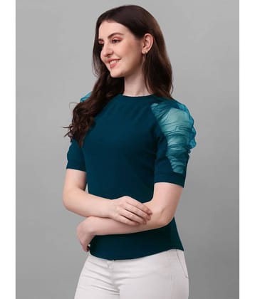 Sheetal associates Women's Polyester Regular Top ( Blue )