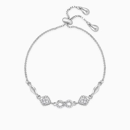 Silver Infinity Zircon Bracelet