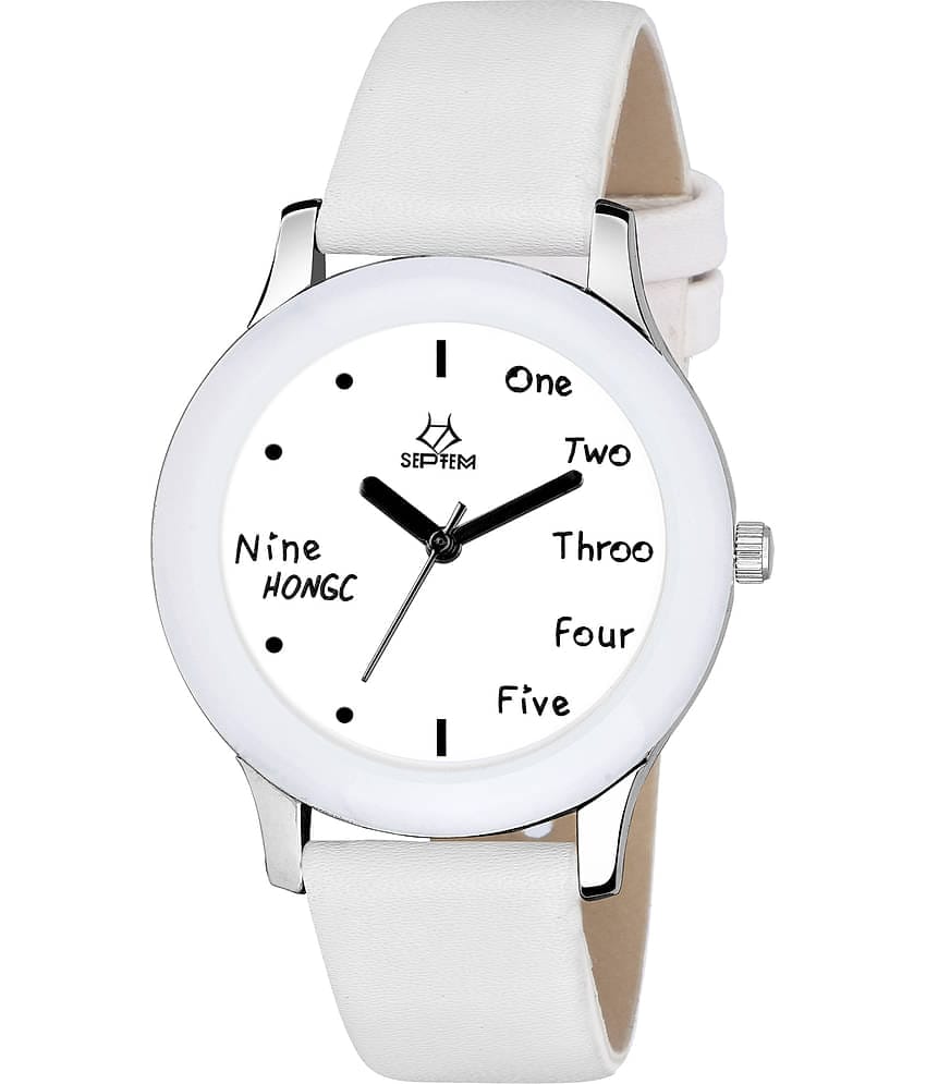 Septem Dark Grey Leather Analog Men's Watch