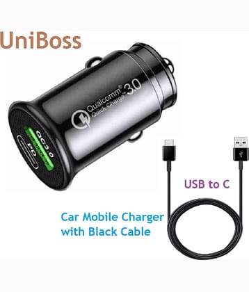 UniBoss Car Mobile Charger Turbo & Fast QC PD Black