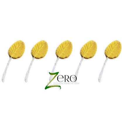 Bunch of 50 Pcs Hand Made Fabric Leaves - Gold Color