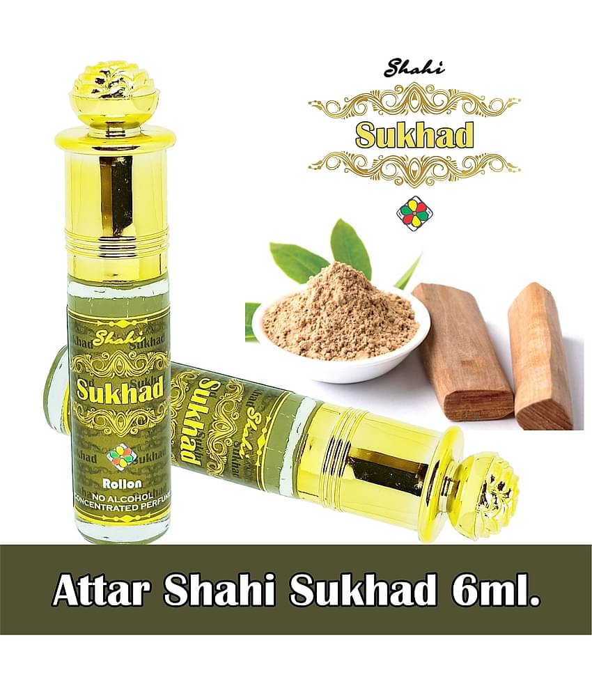 INDRA SUGANDH BHANDAR - Shahi Sukhad Chandan Pure Mysore Sandalwood Fragrance 24 Hours Long Lasting Attar, 6ml