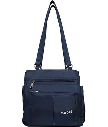 V-WORK BAG Blue Shopping Bags ( 1 Pc )