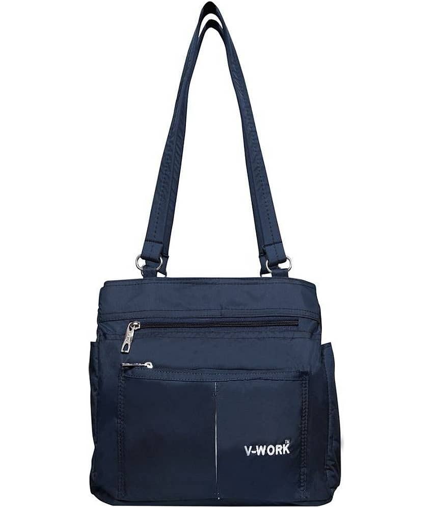 V-WORK BAG Blue Shopping Bags ( 1 Pc )