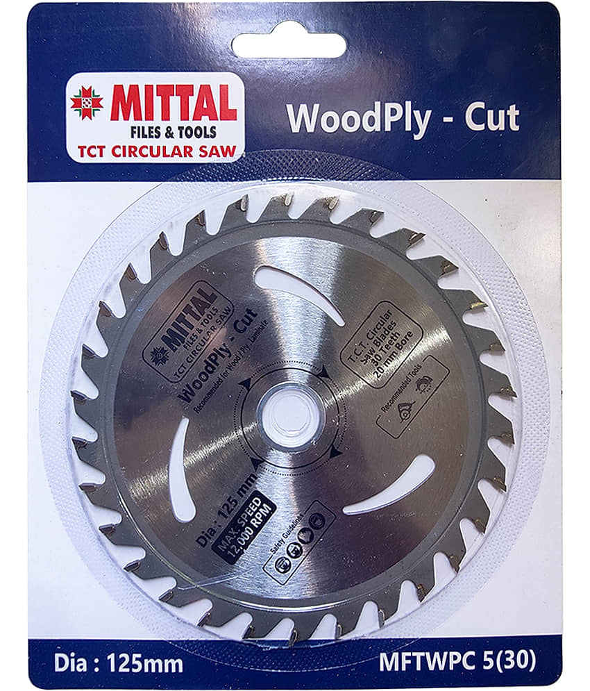 MITTAL 5"/125MM 30 Teeth TCT CIRCULAR SAW BLADE FOR WOOD CUTTING PREMIUM QUALITY Best For Wood, PLY Wood,MDF & Solid Wood. Wood Cutter