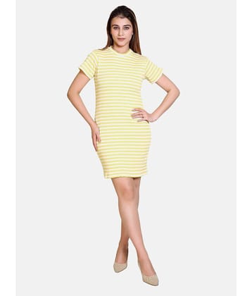 Bombay Velvet - Yellow Cotton Blend Women's T-shirt Dress ( Pack of 1 )