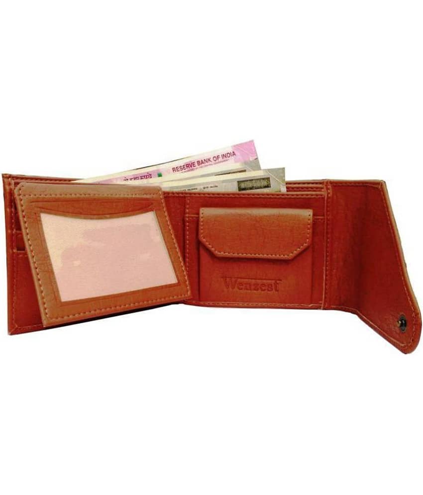 WENZEST - Tan PU Men's Regular Wallet ( Pack of 1 )