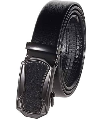 Zacharias - Black Leather Men's Casual Belt ( Pack of 1 )