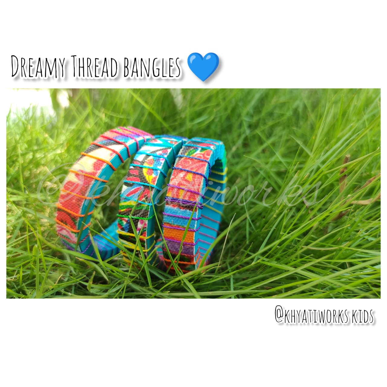 Dreamy Thread Bangles Blue - Single Piece