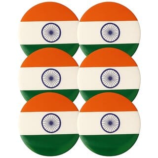 (Pack of 6) Indian Flag Lapel Pin Unisex Brooch Tiranga Badge For Shirts, T-Shirt, Saree and Coat (Multicolor) (Pack of 6) Indian Flag Lapel Pin Unisex Brooch Tiranga Badge For Shirts, T-Shirt, Saree and Coat (Multicolor)