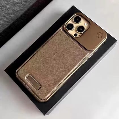 iPhone 16 Series: MagSafe Vegan Leather Case with Titanium Frame-iPhone 16 Pro / Desert