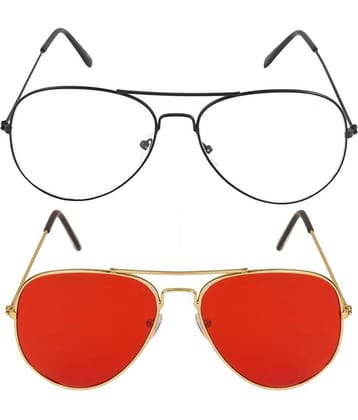 Kanny Devis - Gold Pilot Sunglasses ( Pack of 2 )