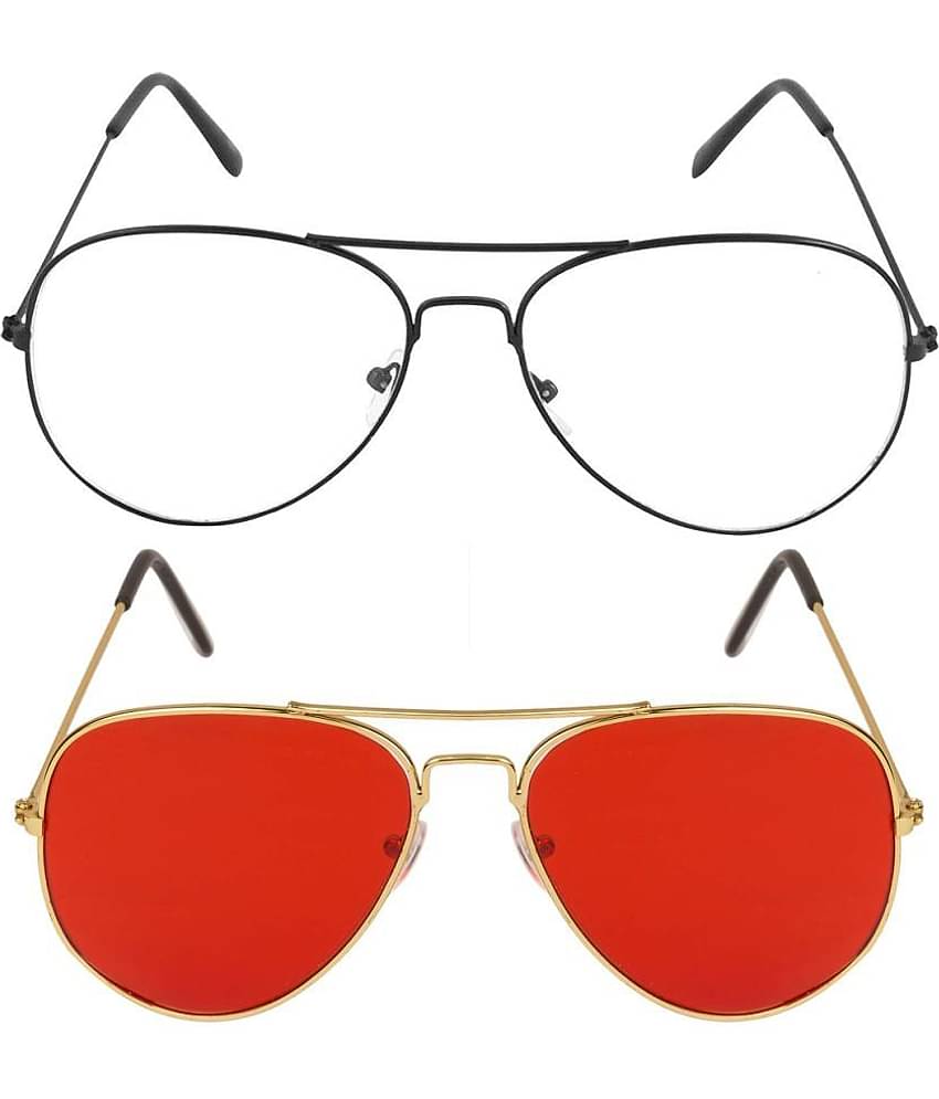 Kanny Devis - Gold Pilot Sunglasses ( Pack of 2 )