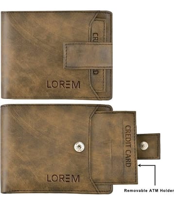 Lorem - Brown Faux Leather Men's Anti-theft Wallet ( Pack of 1 )